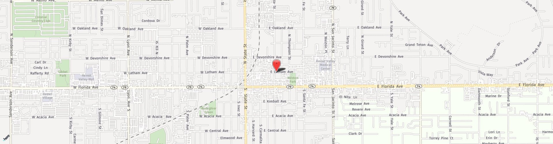Location Map: 550 East Latham Ave Hemet, CA 92543